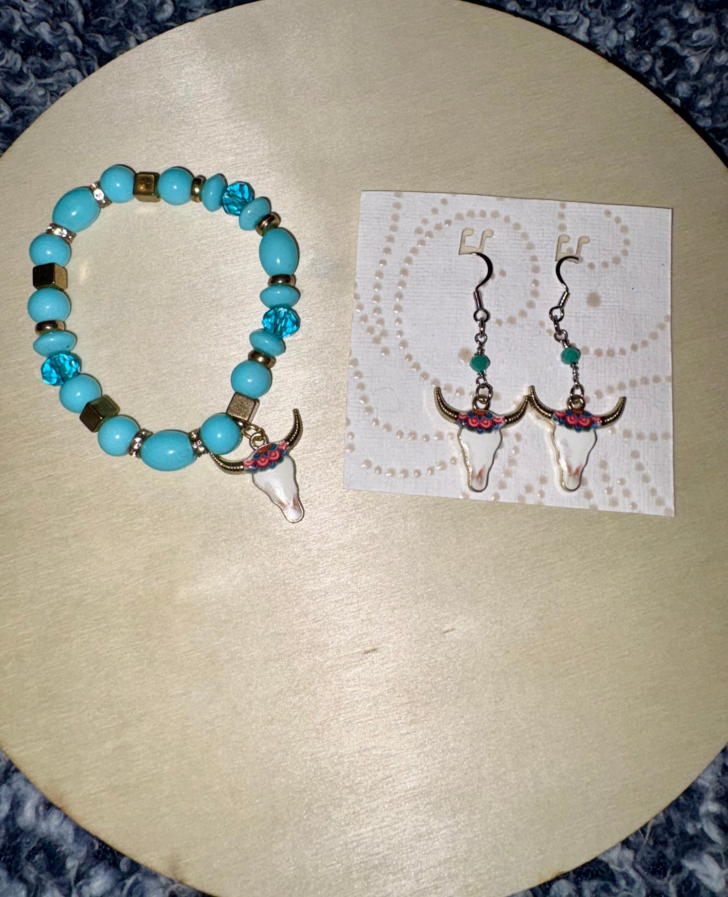 Handcrafted cow earrings