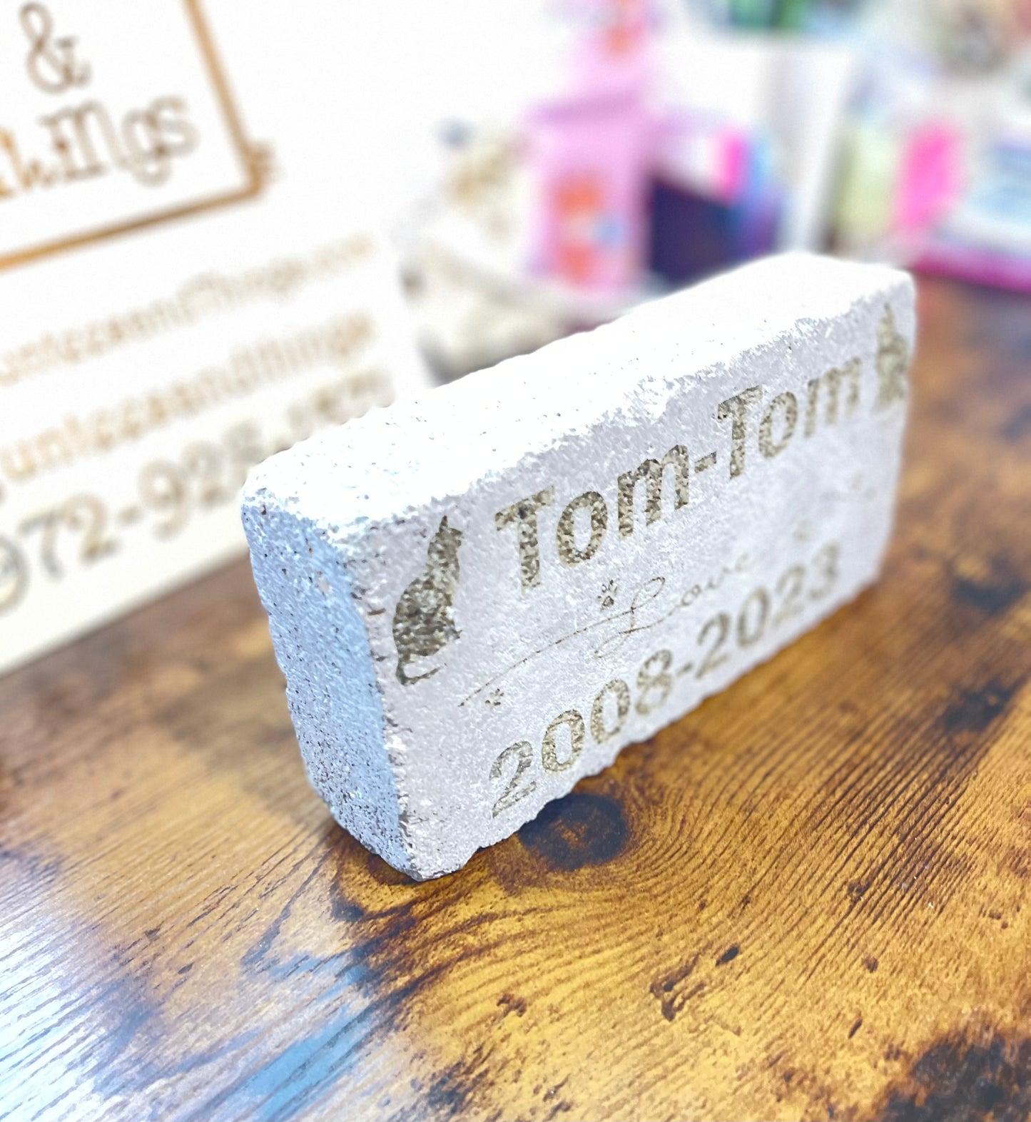 Average size brick engraved