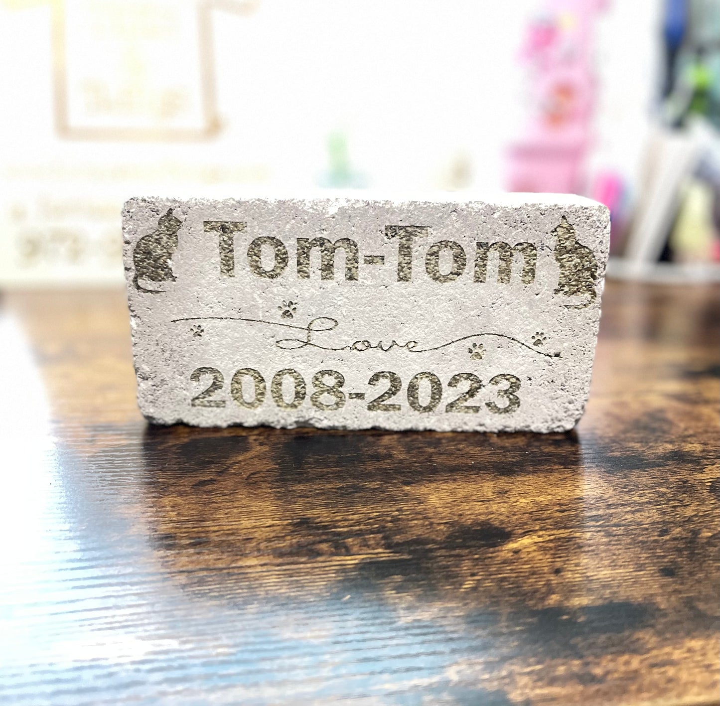 Brick engraved