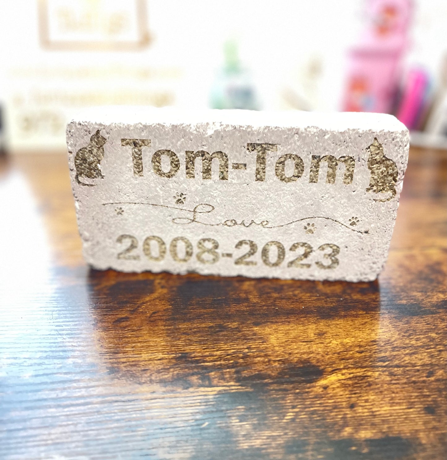 Engraving for brick