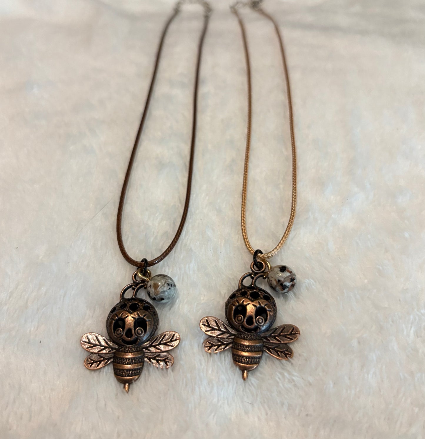 BumbleBeeNecklace with BlackOpal