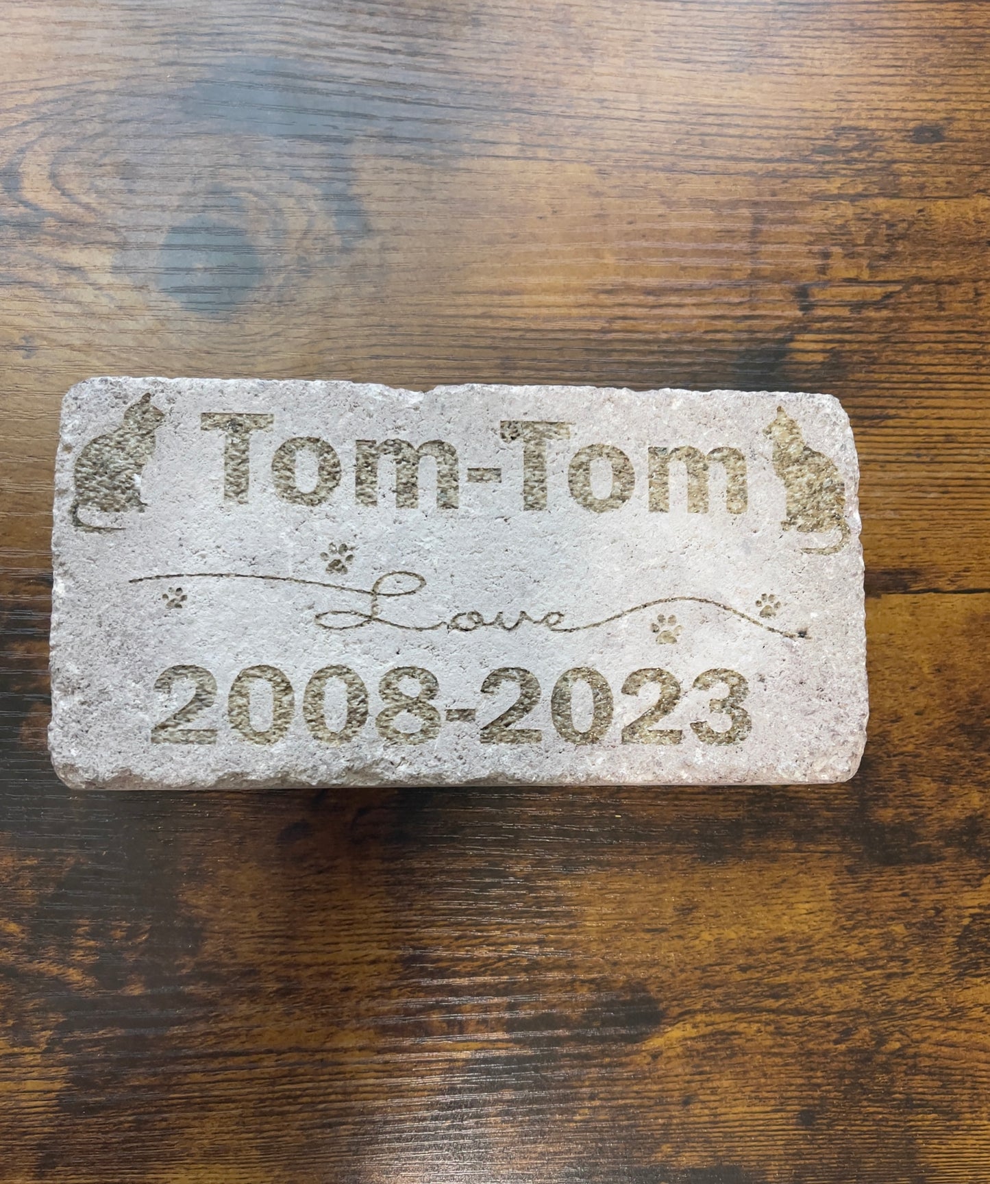 Engraved Brick for garden customize with name or design $35