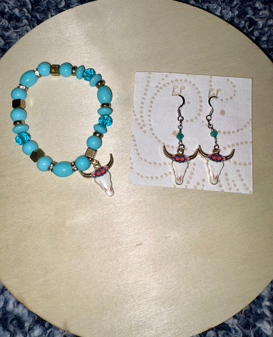 Handcrafted cow earrings