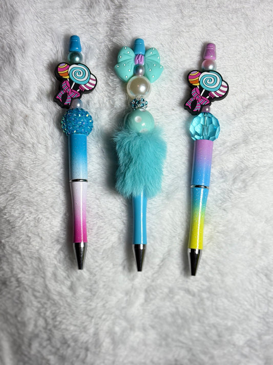 Candy beaded ink pens