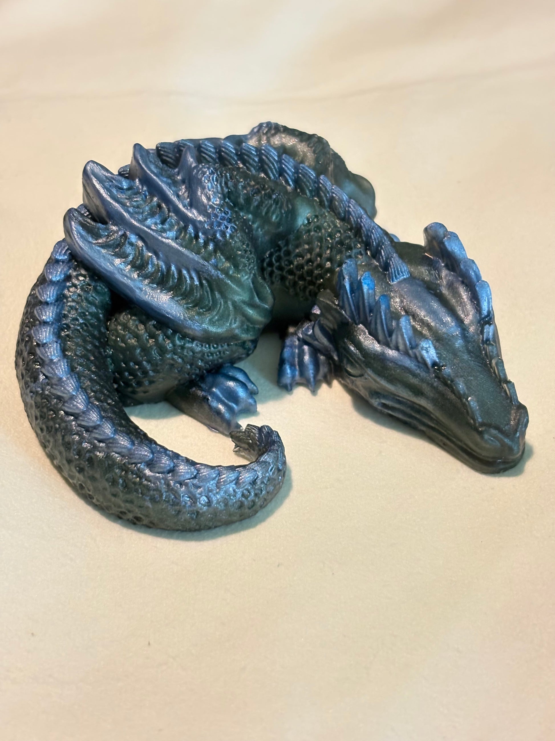Dragon Icy Blue Gray Resin Art