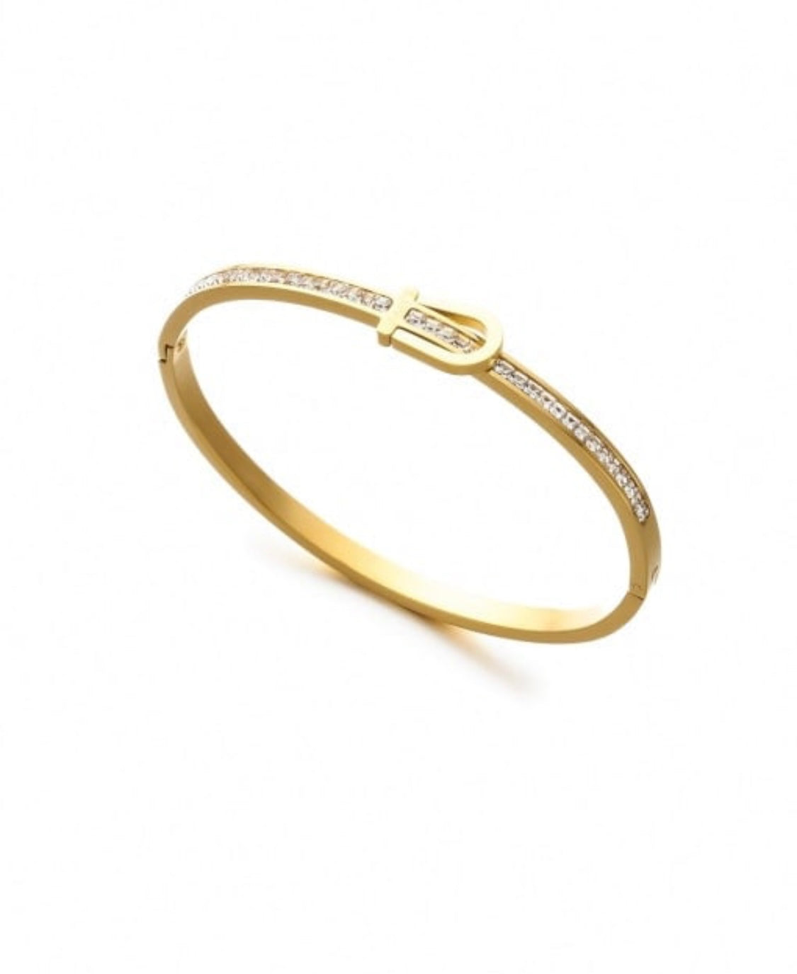 18k gold Stainless Steel cubic zirconia bangle