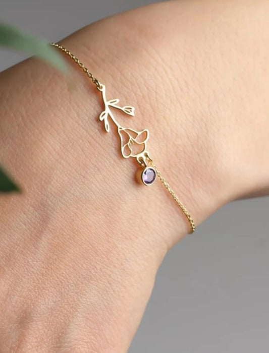 316L Rose Stainless Steel 18k Bracelet 7”